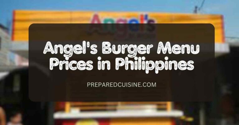 Angel's Burger Menu Prices in Philippines