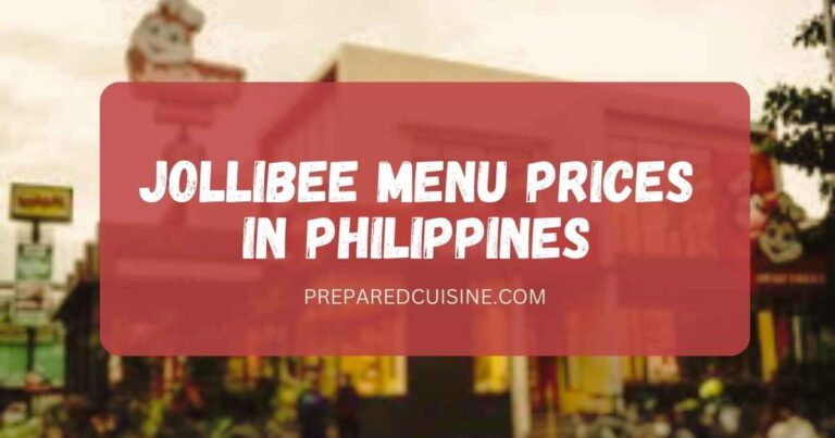 Jollibee Menu Prices in Philippines