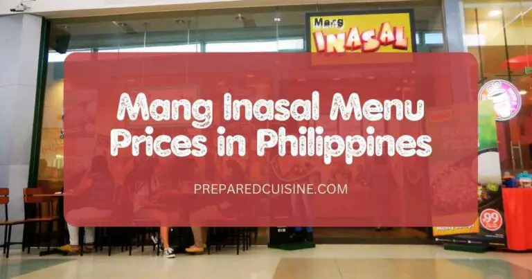 Mang Inasal Menu Prices in Philippines